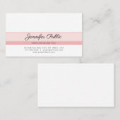 Elegant professioneel creatief design roze modern visitekaartje (Voorkant / Achterkant)