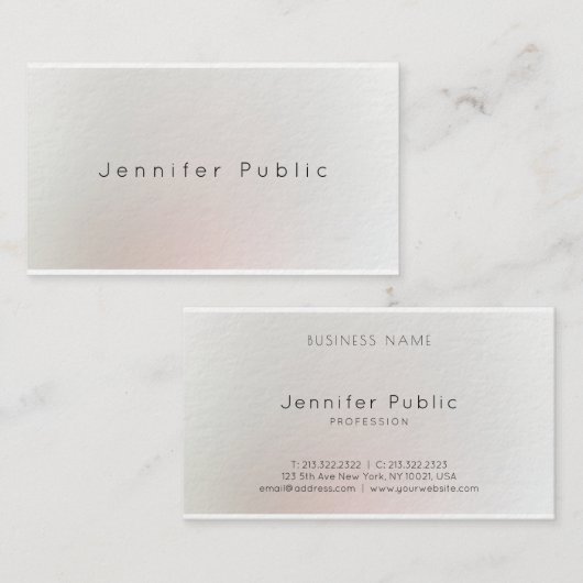 Elegant professioneel design — Eenvoudig design Visitekaartje (Voorkant / Achterkant)