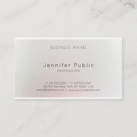 Elegant professioneel design — Eenvoudig design Visitekaartje (Achterkant)