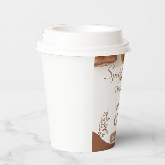 Elegant professioneel design koffie voor bruiloft papieren bekers (Rechts)