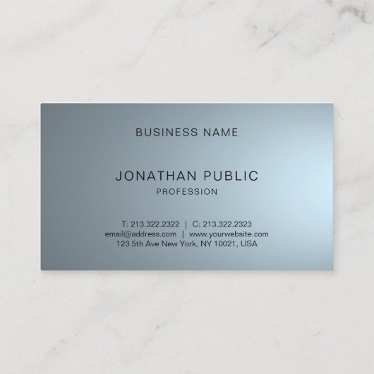 Elegant professioneel design Trendy Modern Plain Visitekaartje (Achterkant)