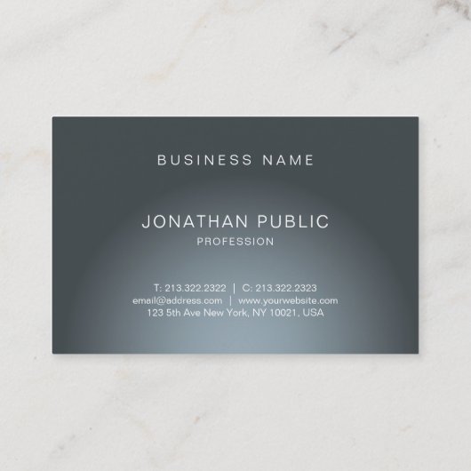 Elegant professioneel design Trendy Plain Modern Visitekaartje (Achterkant)