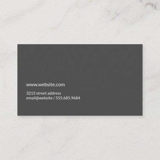 Elegant  Professioneel Diep Rood Grijs Visitekaartje (Achterkant)