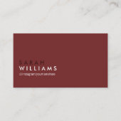 Elegant  Professioneel Diep Rood Grijs Visitekaartje (Voorkant)