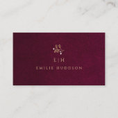 Elegant Professioneel Eenvoudig Bourgogne Visitekaartje (Voorkant)