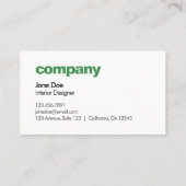 Elegant Professioneel Eenvoudig Minimalist Visitekaartje (Achterkant)