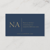 Elegant professioneel eenvoudig minimalistisch mon visitekaartje (Achterkant)