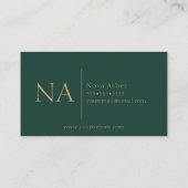 Elegant professioneel eenvoudig minimalistisch mon visitekaartje (Achterkant)