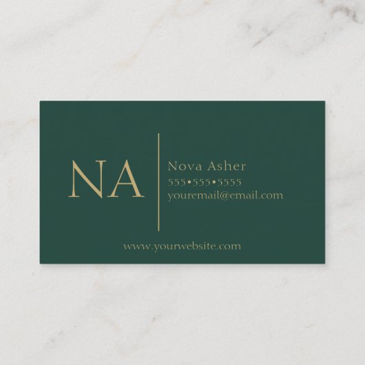 Elegant professioneel eenvoudig minimalistisch mon visitekaartje (Achterkant)