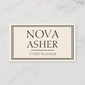 Elegant professioneel eenvoudig minimalistisch mon visitekaartje (Voorkant)