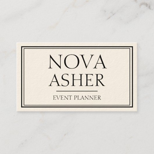 Elegant professioneel eenvoudig minimalistisch mon visitekaartje (Voorkant)