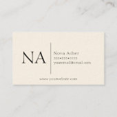 Elegant professioneel eenvoudig minimalistisch mon visitekaartje (Achterkant)