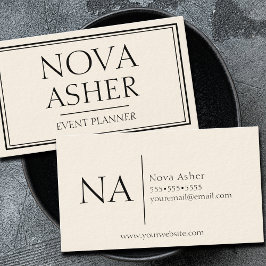 Elegant professioneel eenvoudig minimalistisch mon visitekaartje