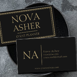 Elegant professioneel eenvoudig minimalistisch mon visitekaartje