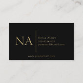 Elegant professioneel eenvoudig minimalistisch mon visitekaartje (Achterkant)