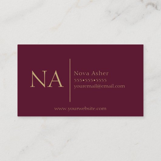 Elegant professioneel eenvoudig minimalistisch mon visitekaartje (Achterkant)