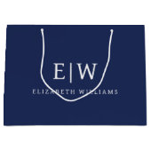 Elegant Professioneel Eenvoudig Monogram Minimalis Groot Cadeauzakje (Voorkant)