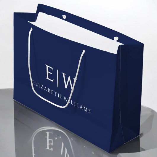 Elegant Professioneel Eenvoudig Monogram Minimalis Groot Cadeauzakje