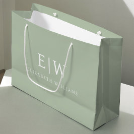 Elegant Professioneel Eenvoudig Monogram Minimalis Groot Cadeauzakje