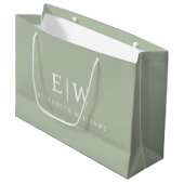 Elegant Professioneel Eenvoudig Monogram Minimalis Groot Cadeauzakje (Voorkant Gekanteld)