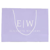 Elegant Professioneel Eenvoudig Monogram Minimalis Groot Cadeauzakje (Achterkant)
