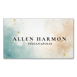 Elegant Professioneel Eenvoudig Monogram Minimalis Magnetisch Visitekaartje