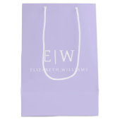 Elegant Professioneel Eenvoudig Monogram Minimalis Medium Cadeauzakje (Achterkant)