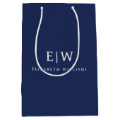 Elegant Professioneel Eenvoudig Monogram Minimalis Medium Cadeauzakje (Voorkant)
