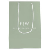 Elegant Professioneel Eenvoudig Monogram Minimalis Medium Cadeauzakje (Achterkant)