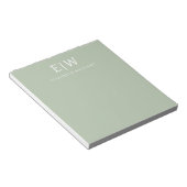 Elegant Professioneel Eenvoudig Monogram Minimalis Notitieblok (Schuin)
