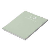 Elegant Professioneel Eenvoudig Monogram Minimalis Notitieblok (Linkerzijde)