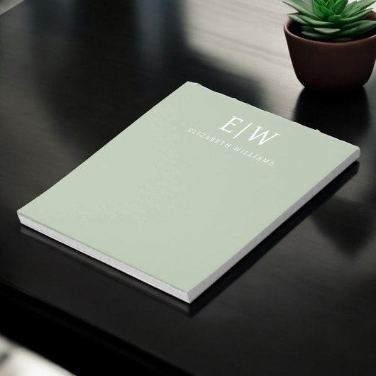Elegant Professioneel Eenvoudig Monogram Minimalis Notitieblok