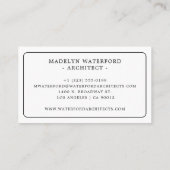 Elegant Professioneel Eenvoudig Monogram Minimalis Visitekaartje (Achterkant)