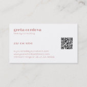 Elegant Professioneel Eenvoudig Monogram Minimalis Visitekaartje (Achterkant)