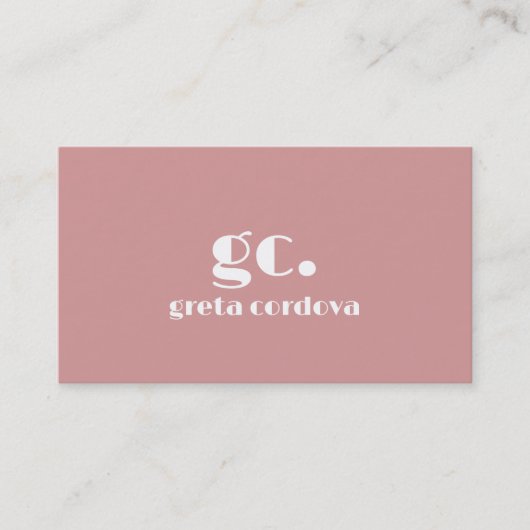 Elegant Professioneel Eenvoudig Monogram Minimalis Visitekaartje (Voorkant)