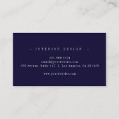 Elegant Professioneel Eenvoudig Monogram Minimalis Visitekaartje (Achterkant)