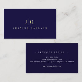 Elegant Professioneel Eenvoudig Monogram Minimalis Visitekaartje