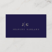 Elegant Professioneel Eenvoudig Monogram Minimalis Visitekaartje (Voorkant)
