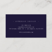 Elegant Professioneel Eenvoudig Monogram Minimalis Visitekaartje (Achterkant)