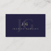 Elegant Professioneel Eenvoudig Monogram Minimalis Visitekaartje (Voorkant)