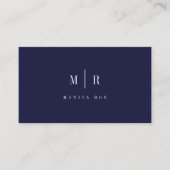 Elegant Professioneel Eenvoudig Monogram Minimalis Visitekaartje (Voorkant)