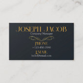 Elegant Professioneel Eenvoudig Monogram Minimalis Visitekaartje (Achterkant)