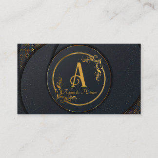 Elegant Professioneel Eenvoudig Monogram Minimalis Visitekaartje