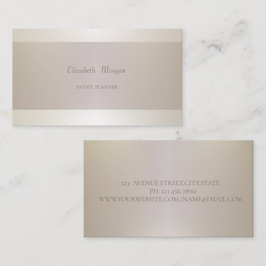 Elegant, professioneel, eenvoudig visitekaartje (Voorkant / Achterkant)