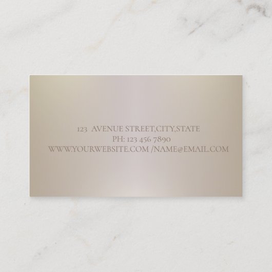 Elegant, professioneel, eenvoudig visitekaartje (Achterkant)