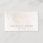 Elegant Professioneel Geborsteld Wit Marmer QR Visitekaartje (Voorkant)