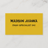 Elegant professioneel geel monogram minimalistisch visitekaartje (Voorkant)