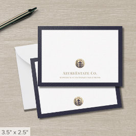 Elegant Professioneel Goud Logo Note Kaart Notitiekaartje