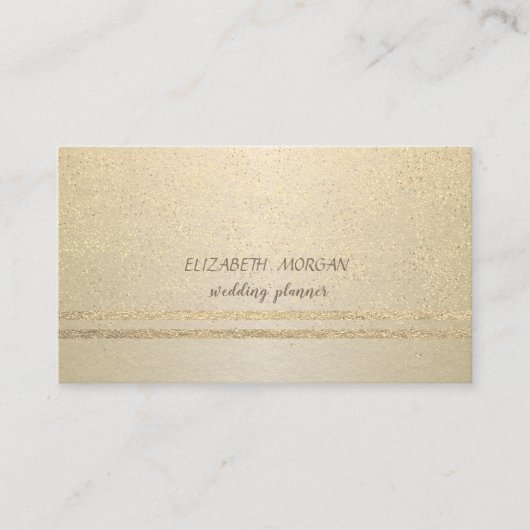 Elegant, Professioneel, Gouden Confetti Visitekaartje (Voorkant)