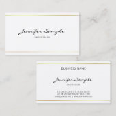 Elegant professioneel handgeschreven script visitekaartje (Voorkant / Achterkant)